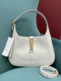 2021 GG original calfskin jackie 1961 small shoulder bag 636709 white