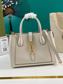 2021 GG original calfskin jackie 1961 medium tote bag 649016 white