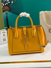 2021 GG original calfskin jackie 1961 medium tote bag 649016 yellow