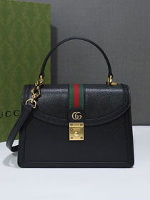 2021 GG original calfskin small top handle bag 651055 black