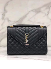 YSL original lambskin envelope medium bag 428134 black