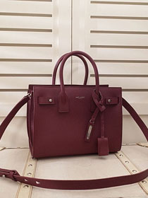 YSL original soft calfskin small sac de jour bag 466283 bordeaux