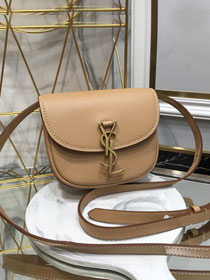 YSL original smooth calfskin kaia mini satchel bag 623097 apricot