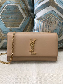 YSL original grained calfskin medium kate satchel 326078 apricot