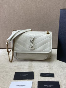 YSL original lambskin niki baby bag 533037 white