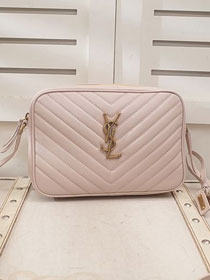 YSL original calfskin lou camera bag 520534 white