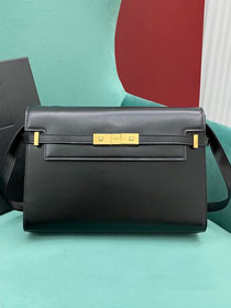 YSL original calfskin manhattan shoulder bag 579271 black