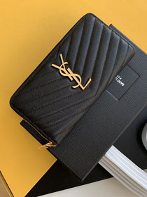 YSL original grained calfskin wallet 437479