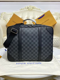 Louis vuitton original damier graphite backpack briefcase N50051 black