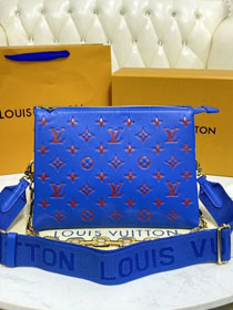 2023 Louis vuitton original lambskin coussin pm bag M58626 blue