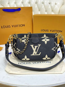 2021 louis vuitton original calfskin multi pochette M45777 black