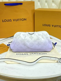 2021 louis vuitton original mahina calfskin scala mini pouch M80497 blue