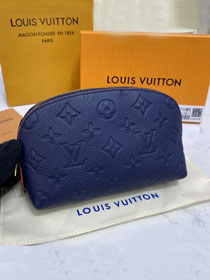 Louis vuitton original calfskin cosmetic pouch m69413 navy blue