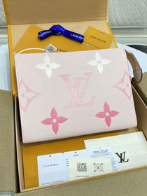 Louis vuitton original calfskin toiletry pouch 26 M80504 pink