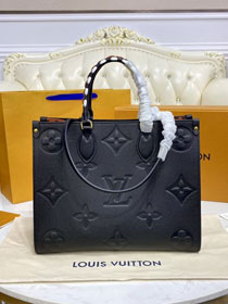 Louis vuitton original calfskin onthego tote bag MM M58522 black