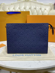 Louis vuitton original calfskin toiletry pouch 26 M45665 navy blue