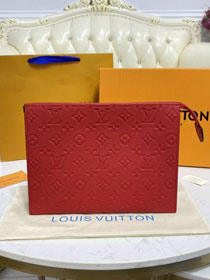 Louis vuitton original calfskin toiletry pouch 26 M45665 red