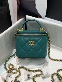 CC original lambskin small vanity with chain AP2198 green