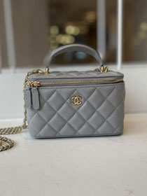 CC original lambskin vanity with chain AP2291 grey