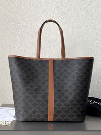 Celine original canvas shopping bag 191112 tan