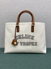 Celine original textile cabas tote 190062 white