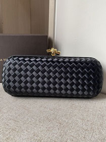 BV original silk knot clutch 202031 black