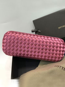 BV original silk&snakeskin knot clutch 202031-2 hot pink