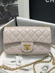 CC original lambskin flap bag AS1787 light pink