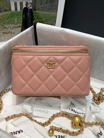 CC original lambskin small vanity with chain AP1341 pink