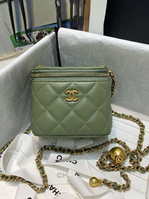 CC original lambskin small vanity with chain AP1447 green