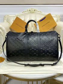 Louis vuitton original monogram calfskin keepall 50 M44810 black