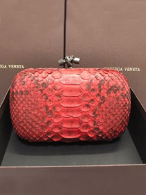 BV original python leather knot clutch 113085 red