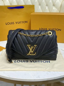 2021 Louis vuitton original calfskin new wave chain bag M58552 black