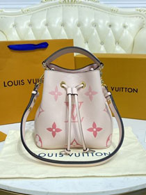 2021 Louis vuitton original embossed calfskin neonoe BB bag m45709 pink