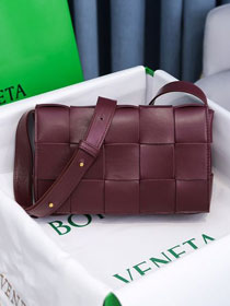 BV original lambskin cassette crossbody bag 578004 bordeaux