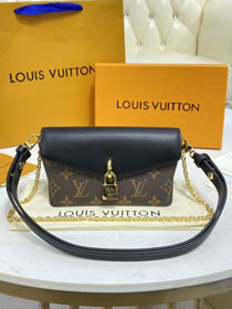 Louis vuitton original monogram canvas padlock strap bag M80559 black