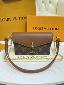 Louis vuitton original monogram canvas padlock strap bag M80763 caramel