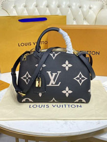 2023 Louis vuitton original embossed calfskin petit palais tote pm M58913 black