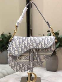 Dior original canvas mini saddle bag M0447 grey