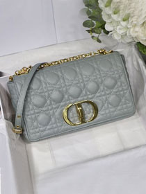 Dior original calfskin medium caro bag M9242 grey