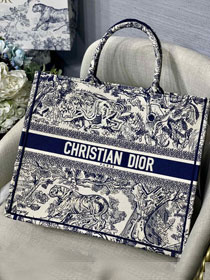 Dior original canvas book tote bag M1286 blue