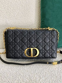 Dior original calfskin large caro bag M9243 black