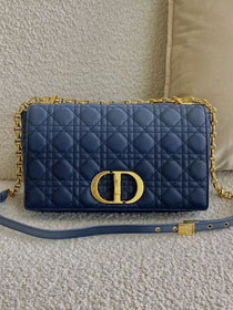 Dior original calfskin large caro bag M9243 blue