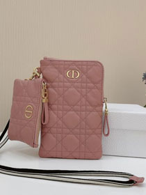 Dior original calfskin multifunctional pouch S5036 pink