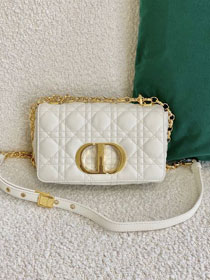 Dior original calfskin small caro bag M9241 white