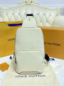 Louis vuitton original calfskin avenue sling bag M30803 white