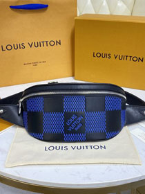 Louis vuitton original calfskin campus bumbag bag N50022 blue