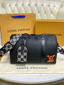 Louis vuitton original calfskin city keepall bag M57417 black