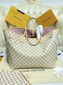 Louis vuitton original damier aziur neverfull gm N41604 pink