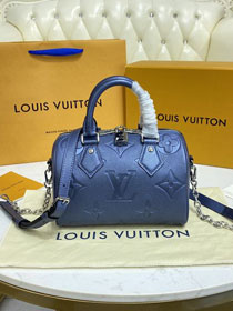 Louis vuitton original monogram calfskin speedy 20 M58958 blue